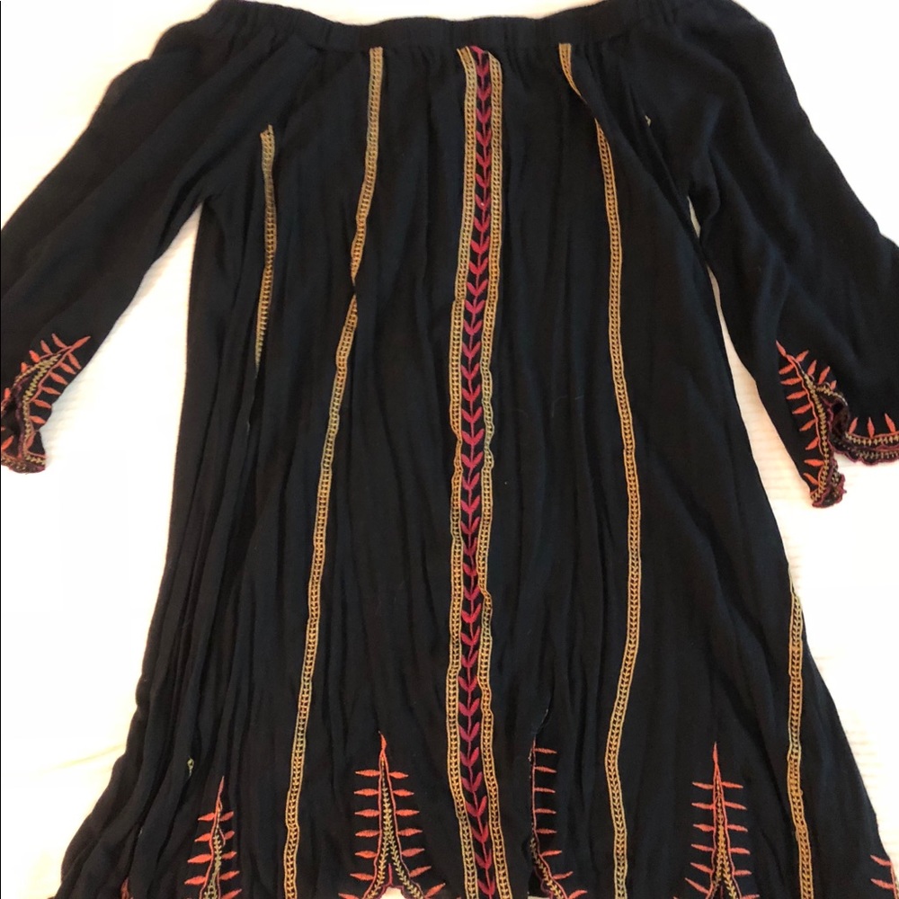 Off the shoulder black dress
